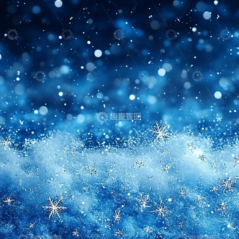 高清大图下载【趣麦麦图】冬日晶莹背景图1