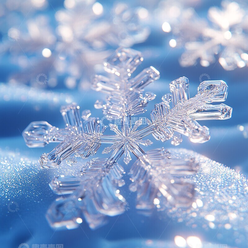 高清大图下载【趣麦麦图】银线雪花图案2