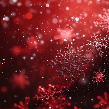 红色雪花背景7