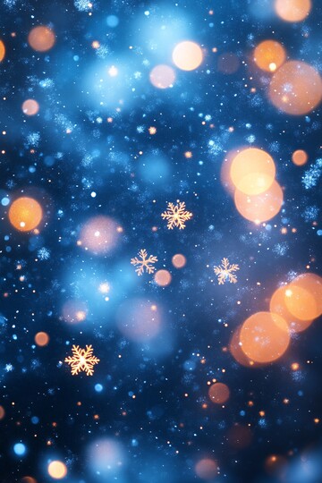 雪夜霓虹灯映雪1