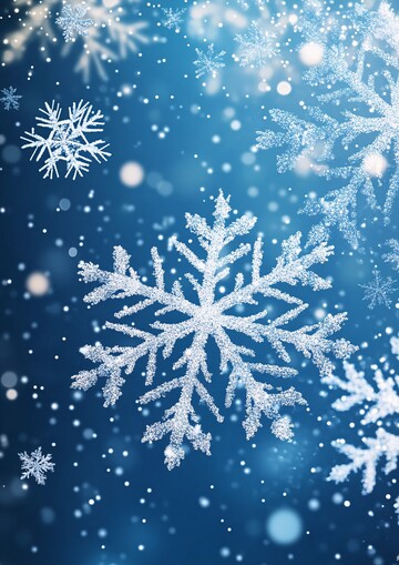 轻柔雪景渐变蓝