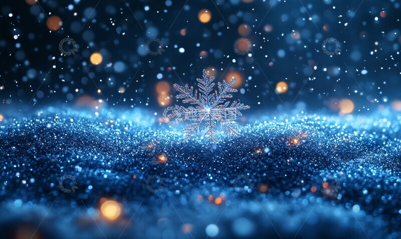 雪片背景背景蓝色矢量2