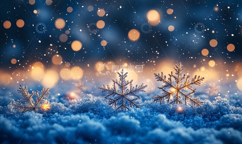 雪片背景背景蓝色矢量1