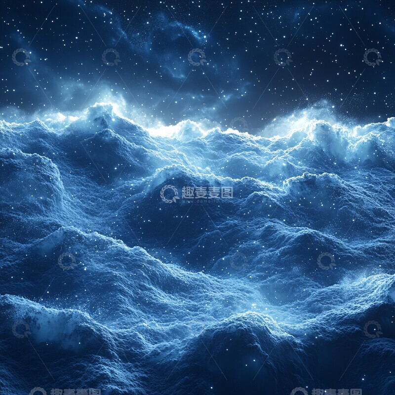 高清大图下载【趣麦麦图】雪夜光影天空灯光细节2