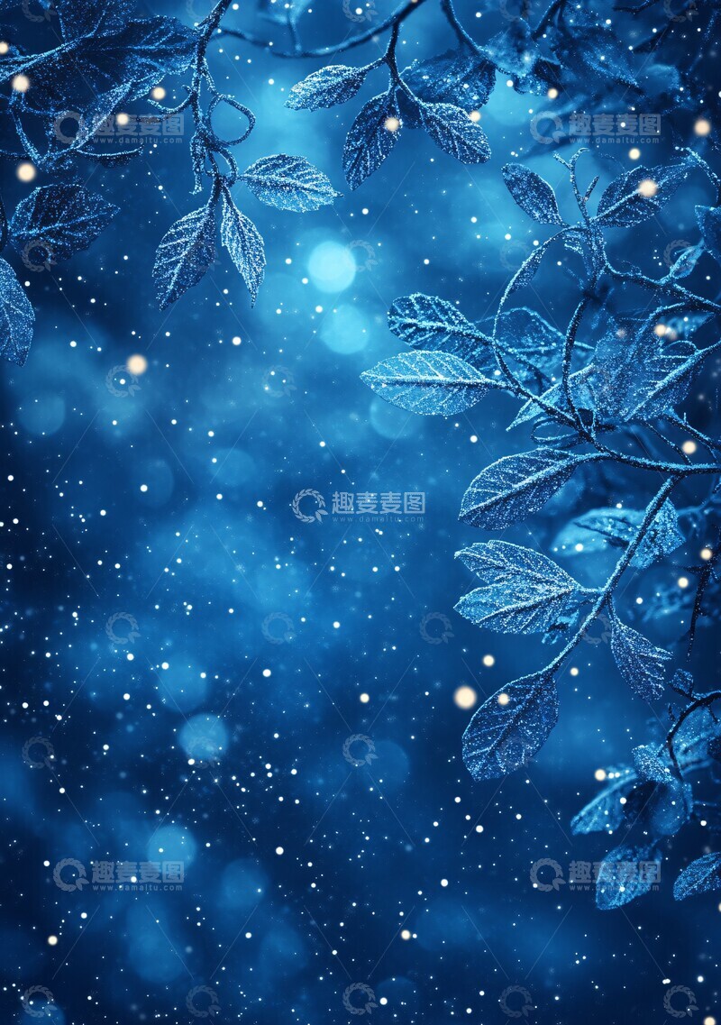 高清大图下载【趣麦麦图】冬日合唱背景图2