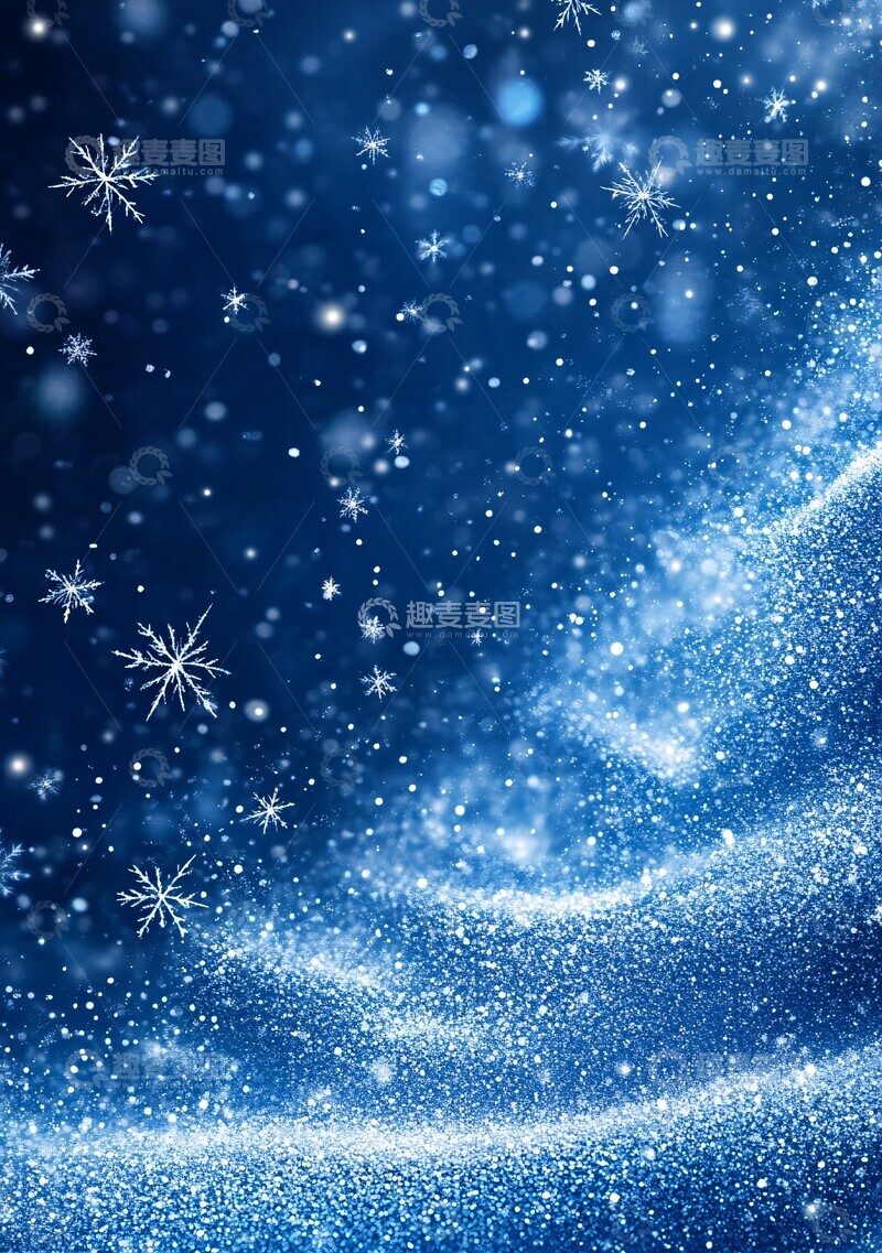 高清大图下载【趣麦麦图】冬日合唱背景图1