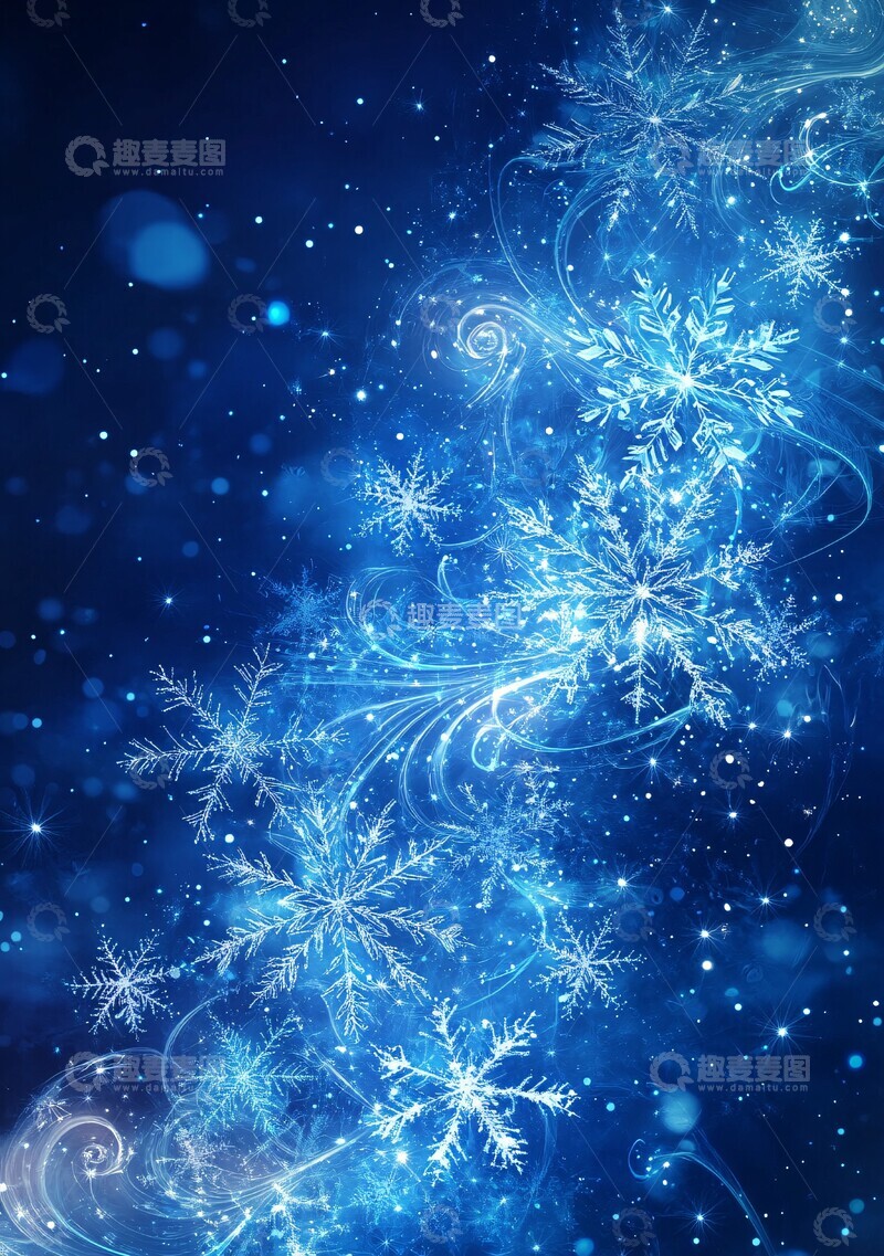 高清大图下载【趣麦麦图】冬日合唱背景图