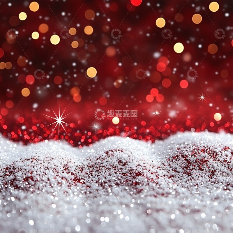 高清大图下载【趣麦麦图】红白闪耀雪景1