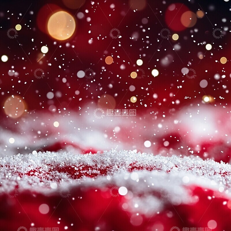 高清大图下载【趣麦麦图】红白闪耀雪景