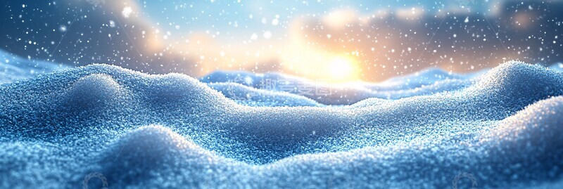 高清大图下载【趣麦麦图】雪景冬日雪花白色蓝色