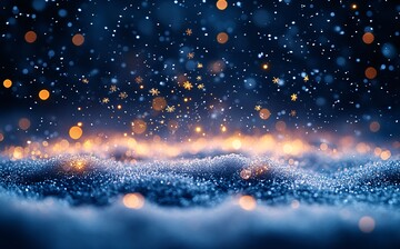 雪中飞舞的萤火虫