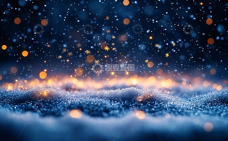 高清大图下载【趣麦麦图】雪中飞舞的萤火虫