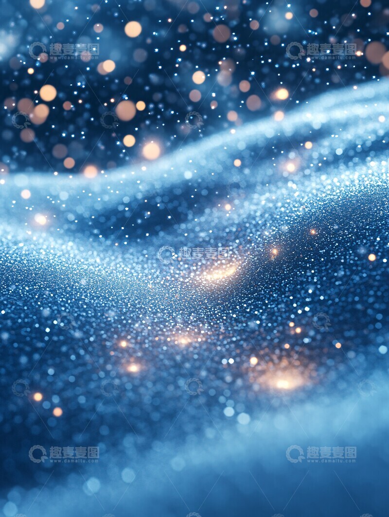 高清大图下载【趣麦麦图】雪中梦境雪花空气质地1