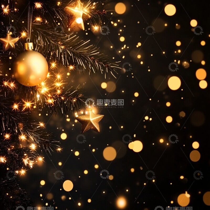 高清大图下载【趣麦麦图】圣诞夜空圣诞夜空背景2