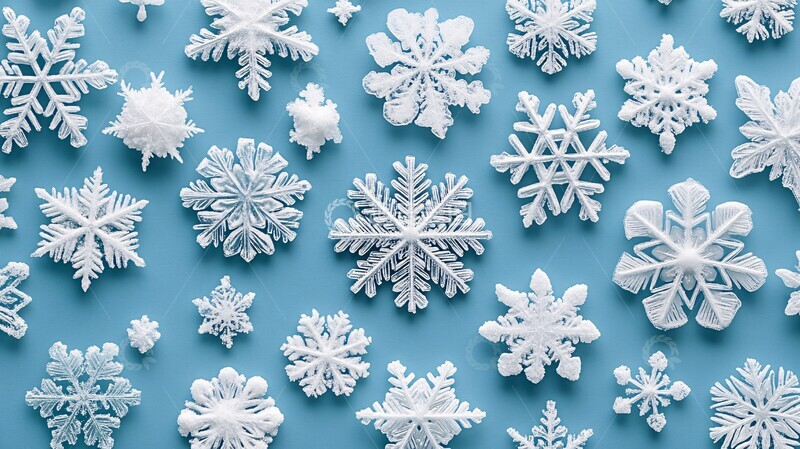 高清大图下载【趣麦麦图】雪花图案背景