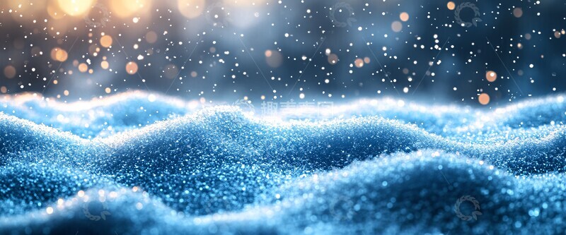 高清大图下载【趣麦麦图】雪花与背景光1