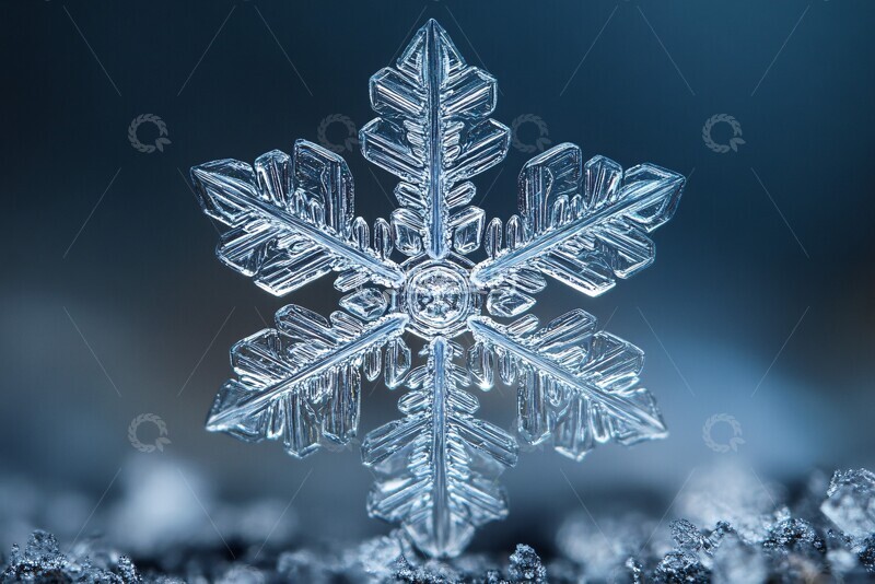 高清大图下载【趣麦麦图】雪花晶体结构1