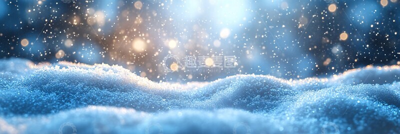 高清大图下载【趣麦麦图】雪景冬日雪花白色蓝色3