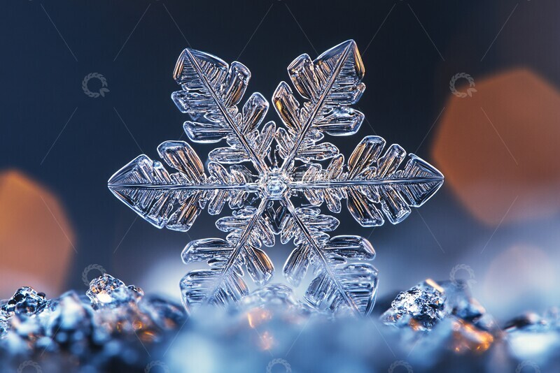 高清大图下载【趣麦麦图】雪花晶体结构2