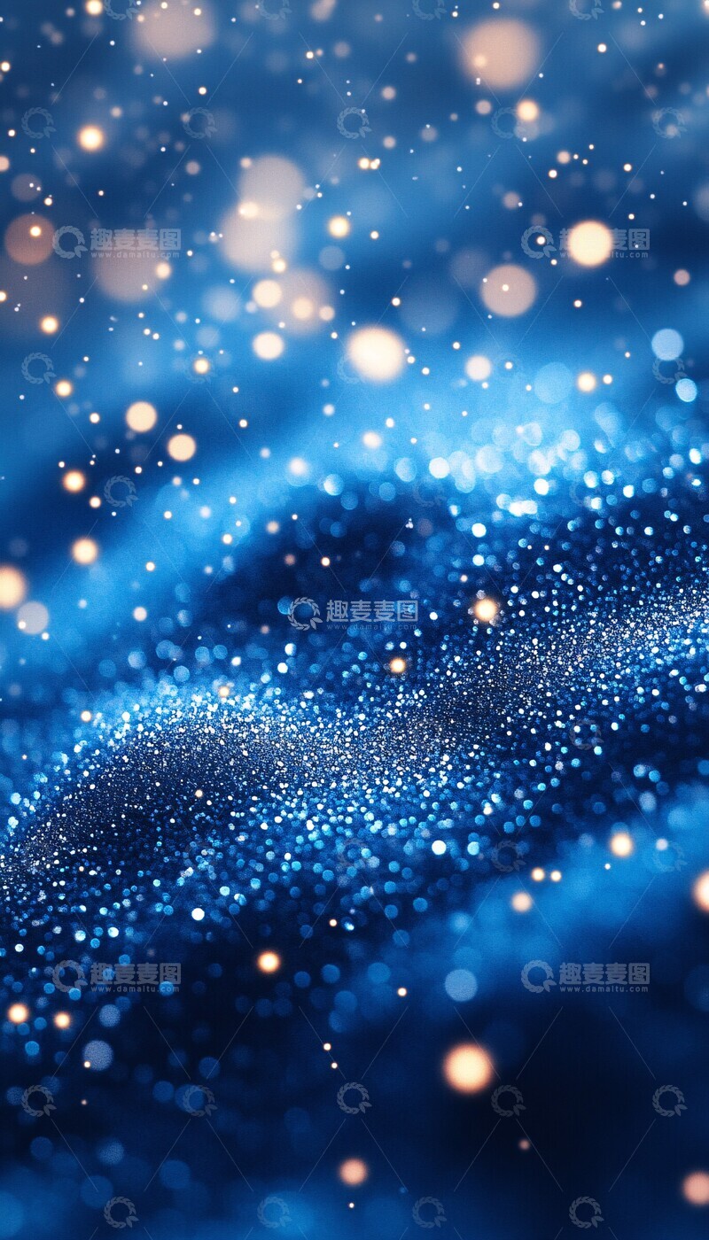 高清大图下载【趣麦麦图】蓝色冰雪灯光