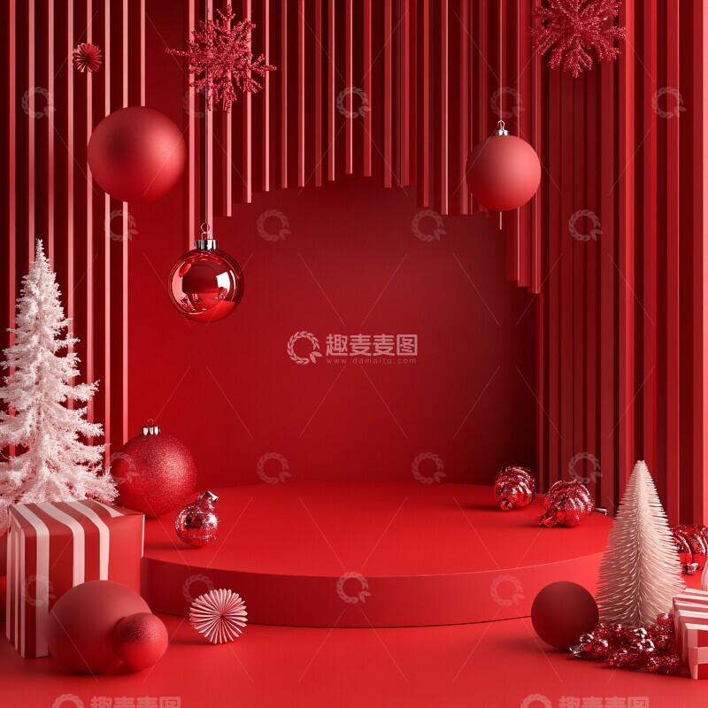 高清大图下载【趣麦麦图】红色节日背景3