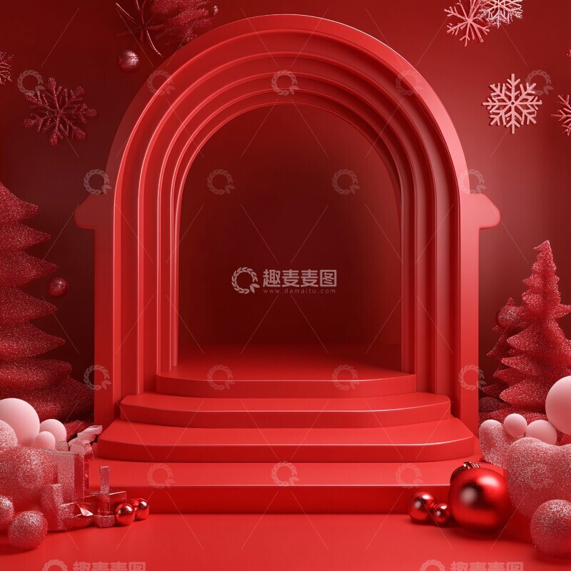 高清大图下载【趣麦麦图】红色节日背景4