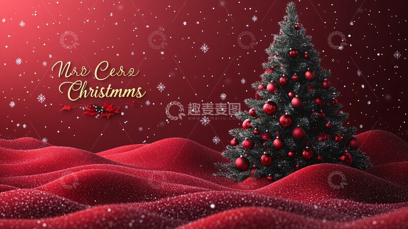 高清大图下载【趣麦麦图】圣诞树卡片圆筒展示2