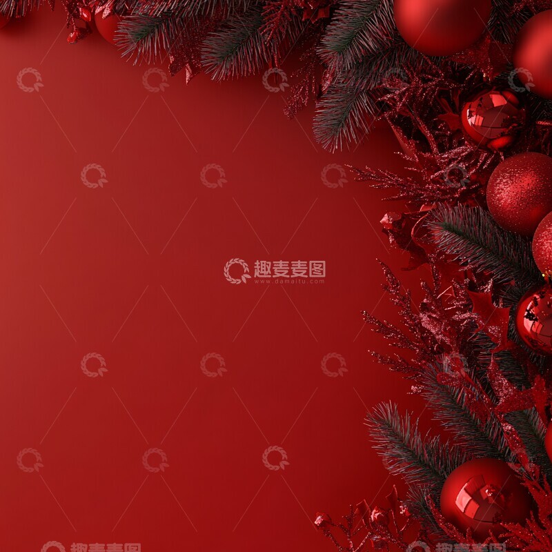 高清大图下载【趣麦麦图】红色节日背景1