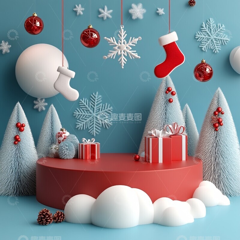 高清大图下载【趣麦麦图】圣诞背景圣诞背景浮动1