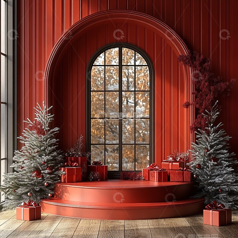 高清大图下载【趣麦麦图】圣诞产品展示台4