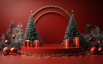 圣诞展示台与礼物3