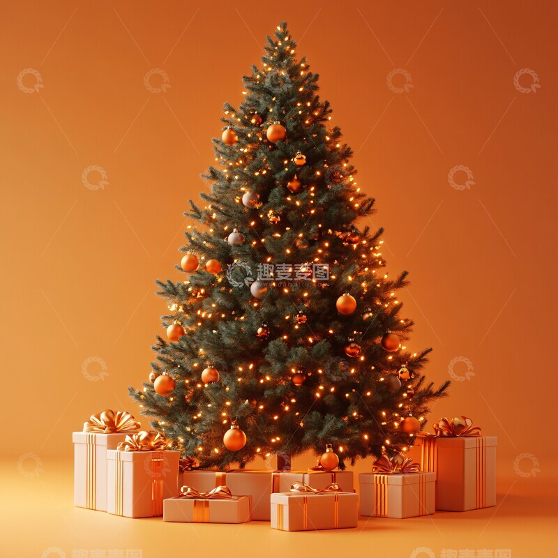 高清大图下载【趣麦麦图】圣诞树与礼物盒8