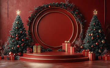 圣诞展示台与礼物1