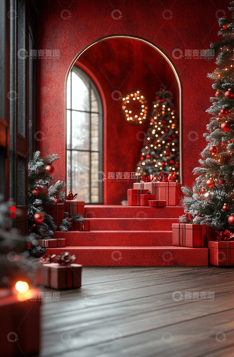 圣诞装饰展示台