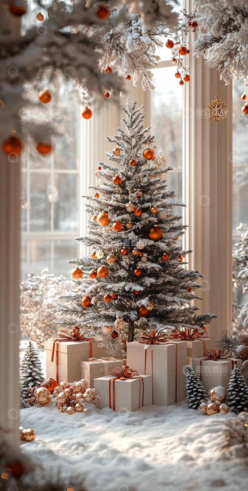 高清大图下载【趣麦麦图】圣诞树与礼物盒5