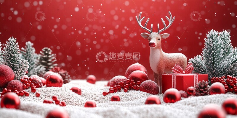 高清大图下载【趣麦麦图】圣诞元素贺卡1