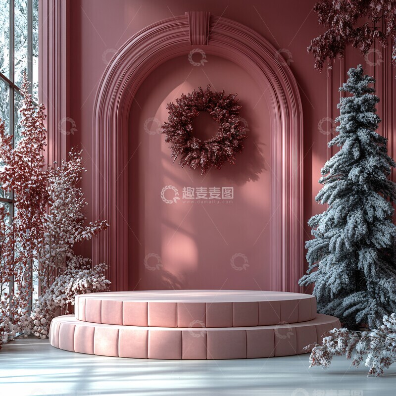 高清大图下载【趣麦麦图】圣诞产品展示台5