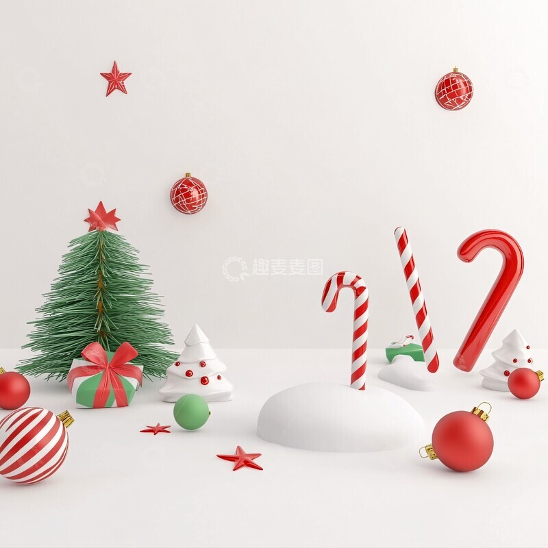 高清大图下载【趣麦麦图】圣诞背景墙饰1