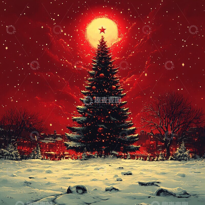 高清大图下载【趣麦麦图】圣诞树与圣诞元素3