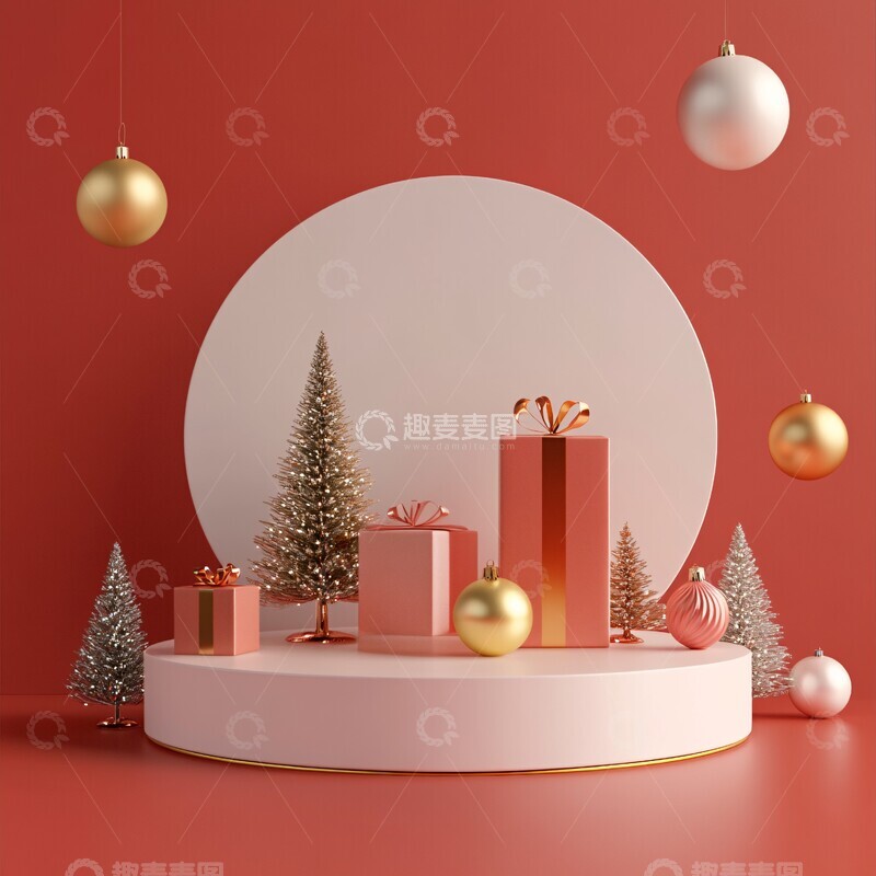 高清大图下载【趣麦麦图】圣诞时尚产品平台3