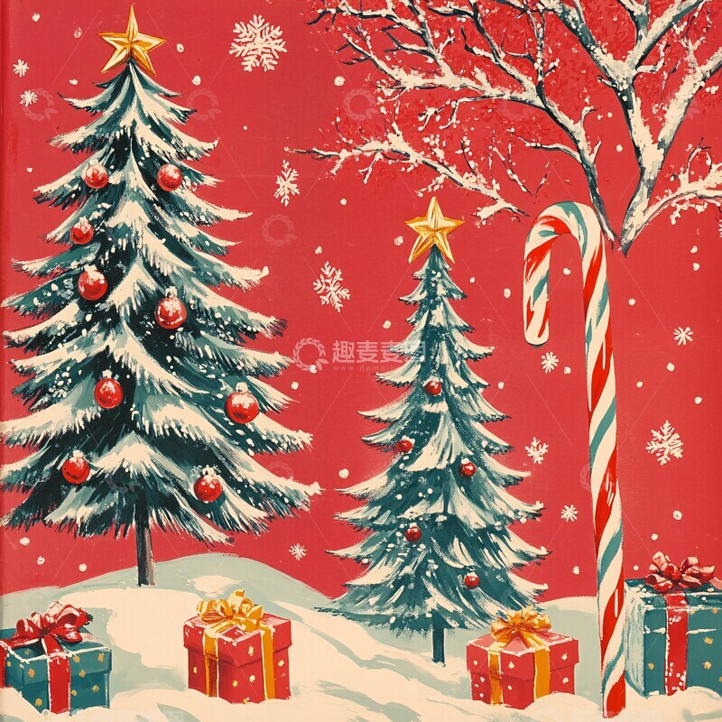 高清大图下载【趣麦麦图】圣诞糖果主题图