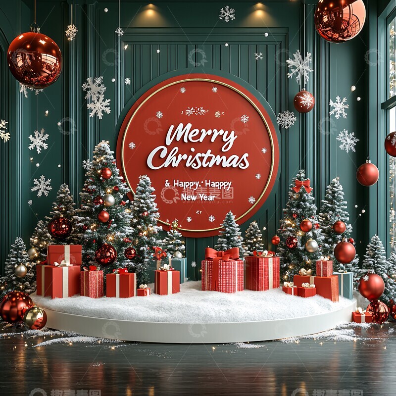 高清大图下载【趣麦麦图】圣诞购物袋展示1