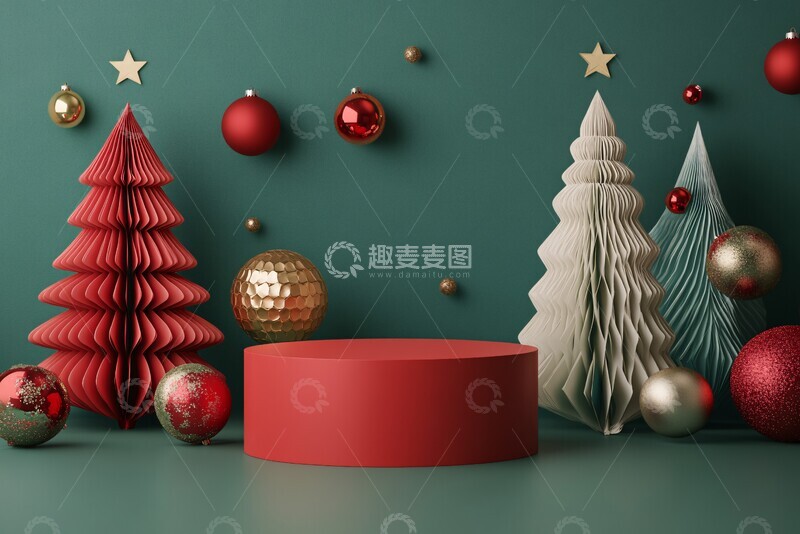 高清大图下载【趣麦麦图】圣诞背景产品展示
