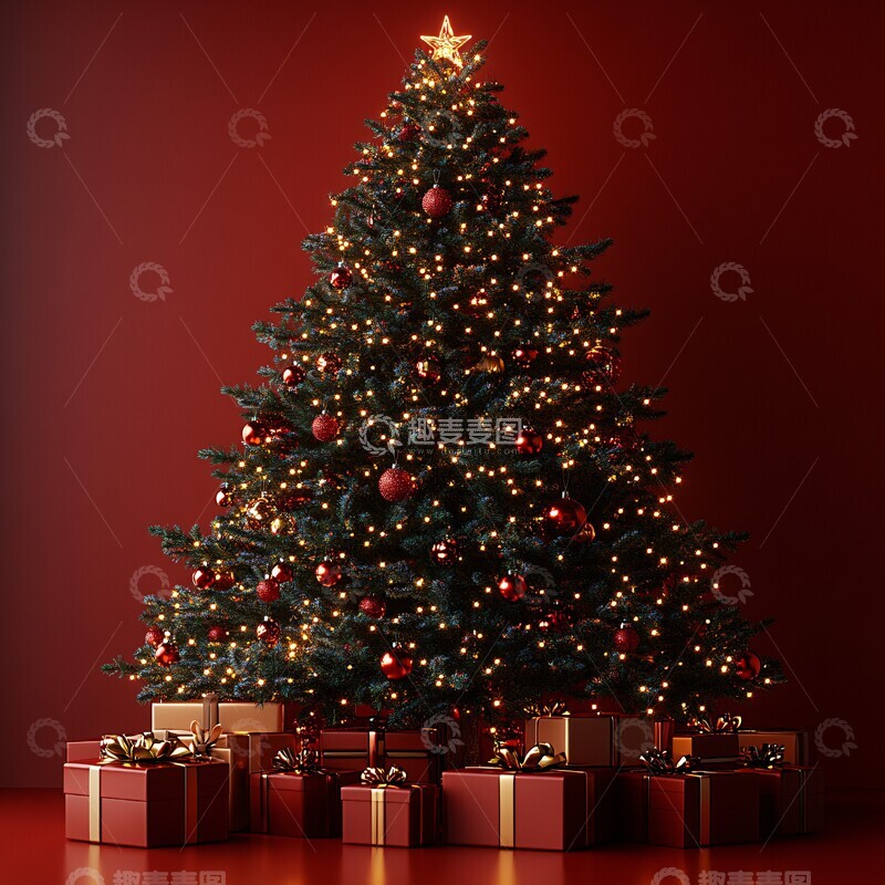 高清大图下载【趣麦麦图】圣诞树与礼物6