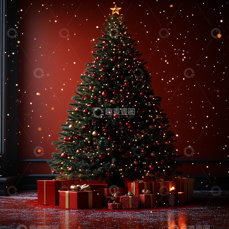 高清大图下载【趣麦麦图】圣诞树与礼物7
