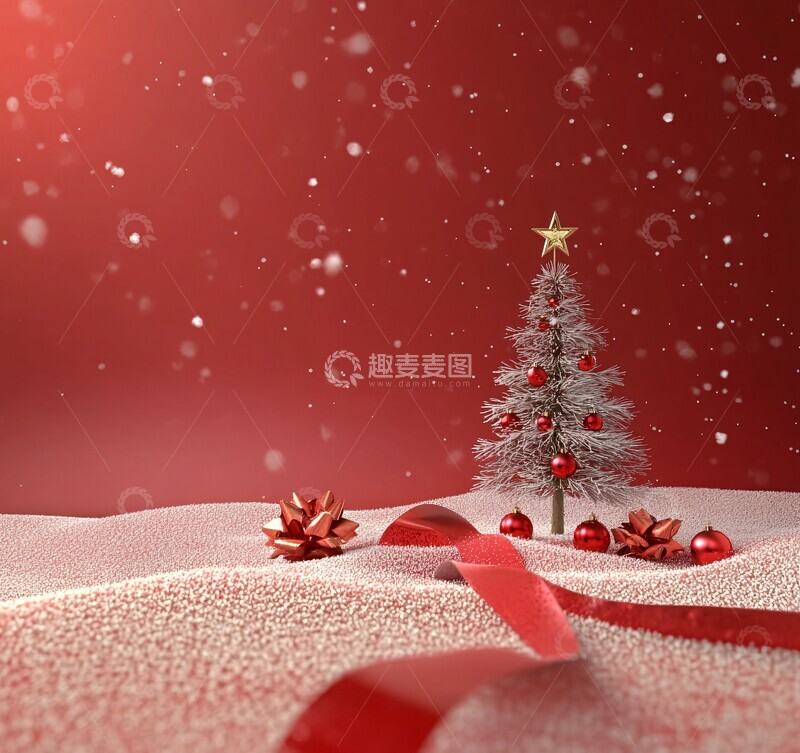 红雪圣诞装饰背景2
