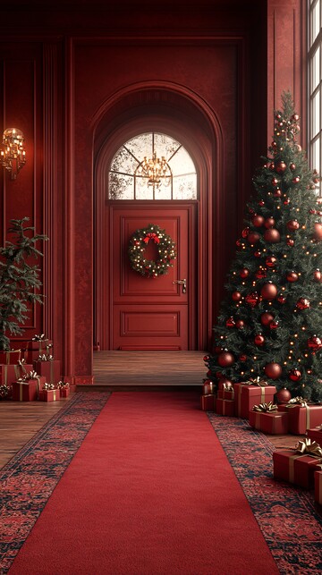 圣诞红毯拱门