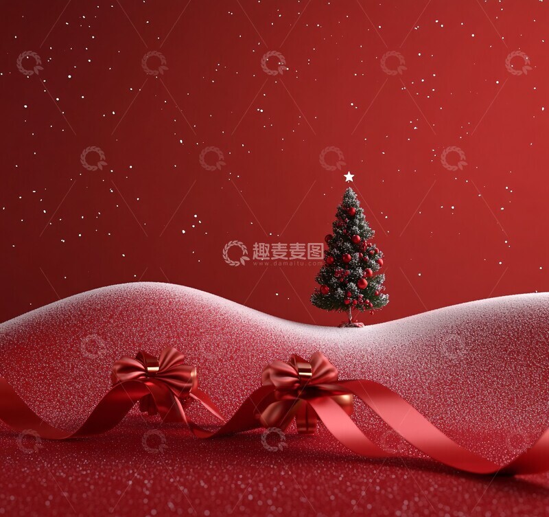 红雪圣诞装饰背景1