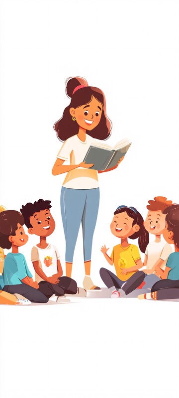 老师讲故事老师学生插图1