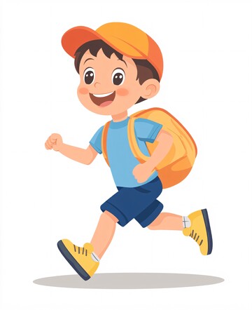 小男孩跑步上学2